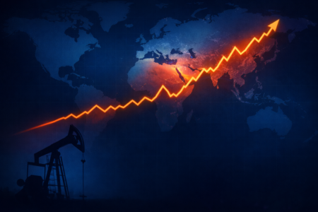 Brent oil prices chart near six month high resistance level
